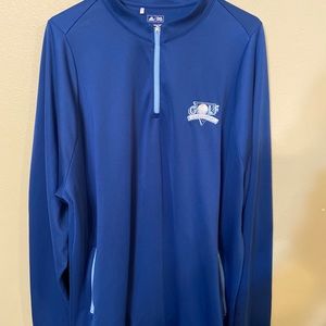 Adidas Climalite 1/4 zip blue